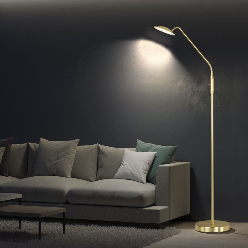 Wofi 3446.01.32.7000 - LED Ściemnialna lampa podłogowa ORTA LED/12W/230V mosiądz