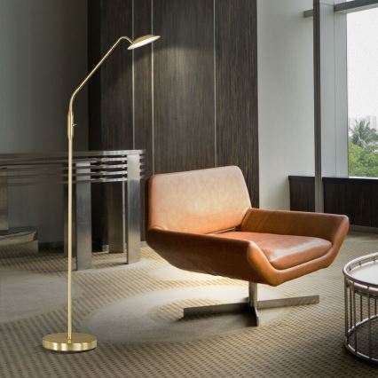Wofi 3446.01.32.7000 - LED Ściemnialna lampa podłogowa ORTA LED/12W/230V mosiądz