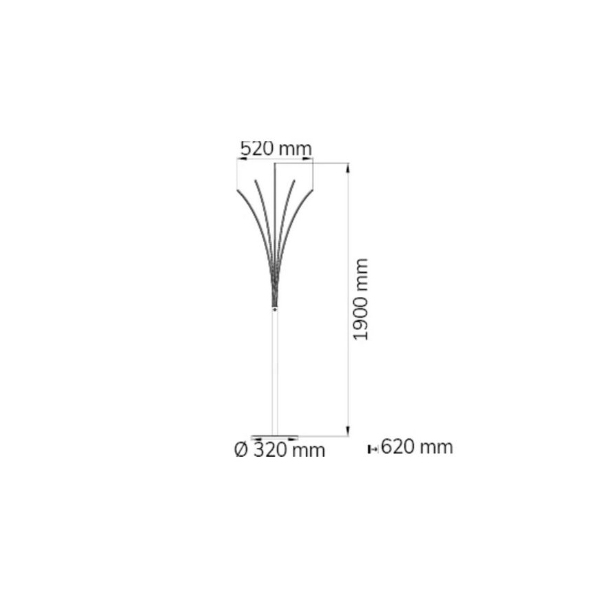 Wofi 3557.05.01.0000 - LED Ściemnialna lampa podłogowa BENETT LED/24W/230V