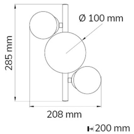 Wofi 4014.03.14.9000 - LED Kinkiet VILLA 3xG9/3W/230V