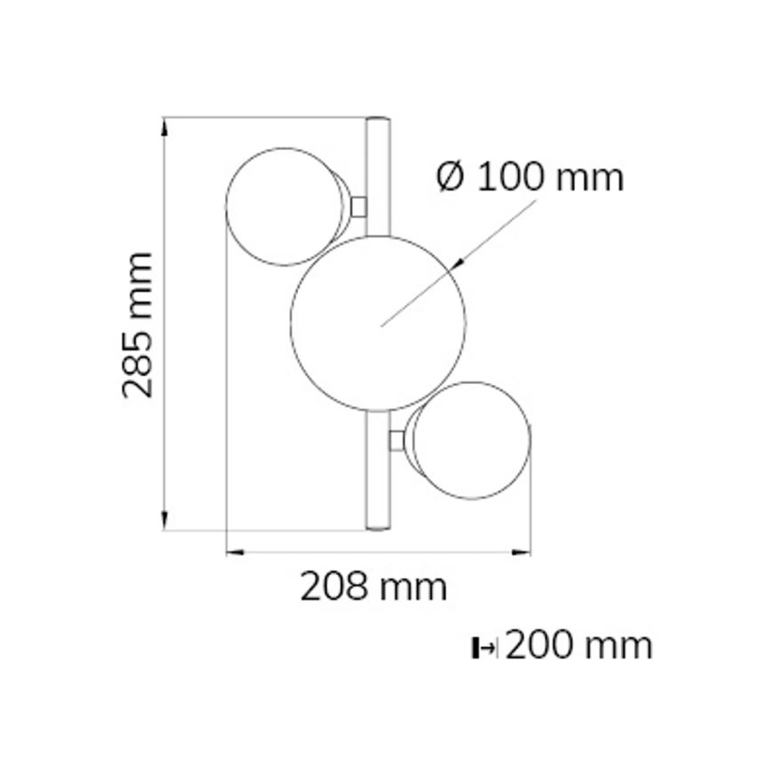 Wofi 4014.03.14.9000 - LED Kinkiet VILLA 3xG9/3W/230V