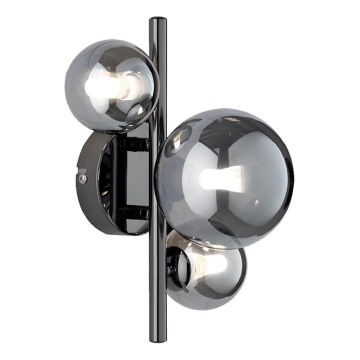 Wofi 4014.03.24.9000 - LED Kinkiet VILLA 3xG9/3W/230V czarny/chrom błyszczący