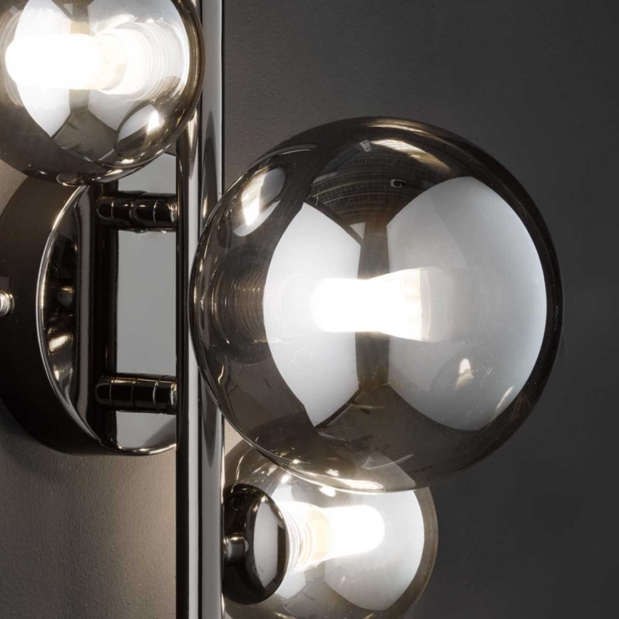 Wofi 4014.03.24.9000 - LED Kinkiet VILLA 3xG9/3W/230V czarny/chrom błyszczący