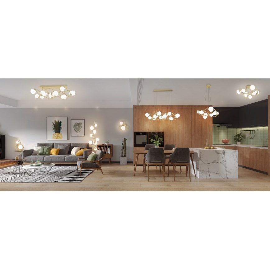 Wofi 4014-201 - LED Kinkiet NANCY 2xG9/3,5W/230V złoty/biały