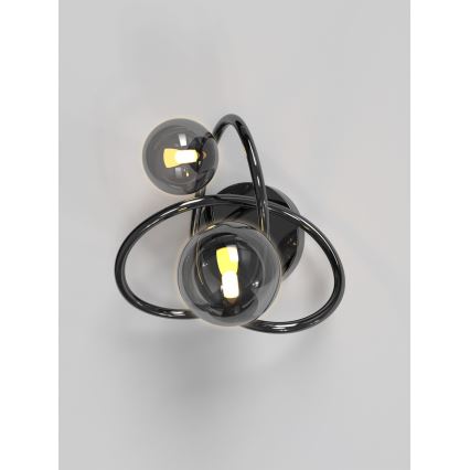Wofi 4014-205 - LED Kinkiet NANCY 2xG9/3,5W/230V czarny/chrom błyszczący