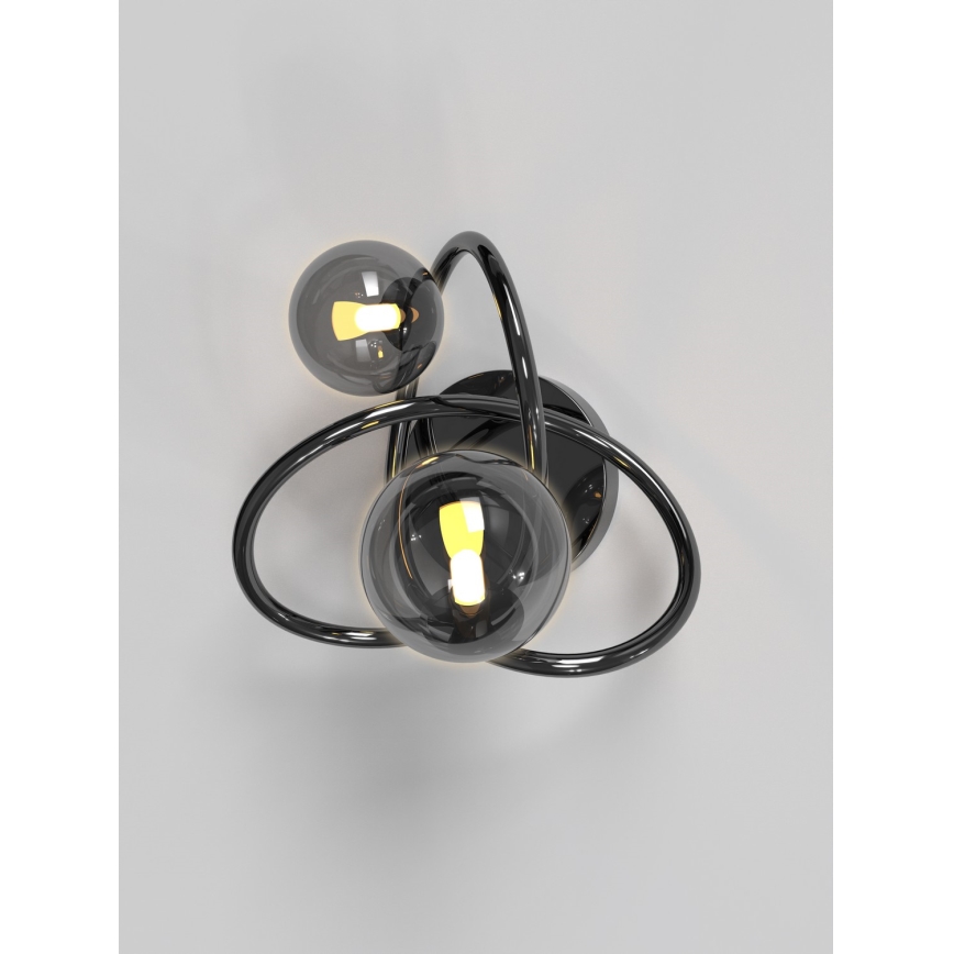 Wofi 4014-205 - LED Kinkiet NANCY 2xG9/3,5W/230V czarny/chrom błyszczący