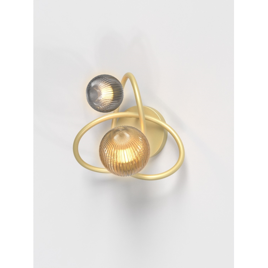 Wofi 4015-204 - LED Kinkiet METZ 2xG9/3,5W/230V złoty/szary