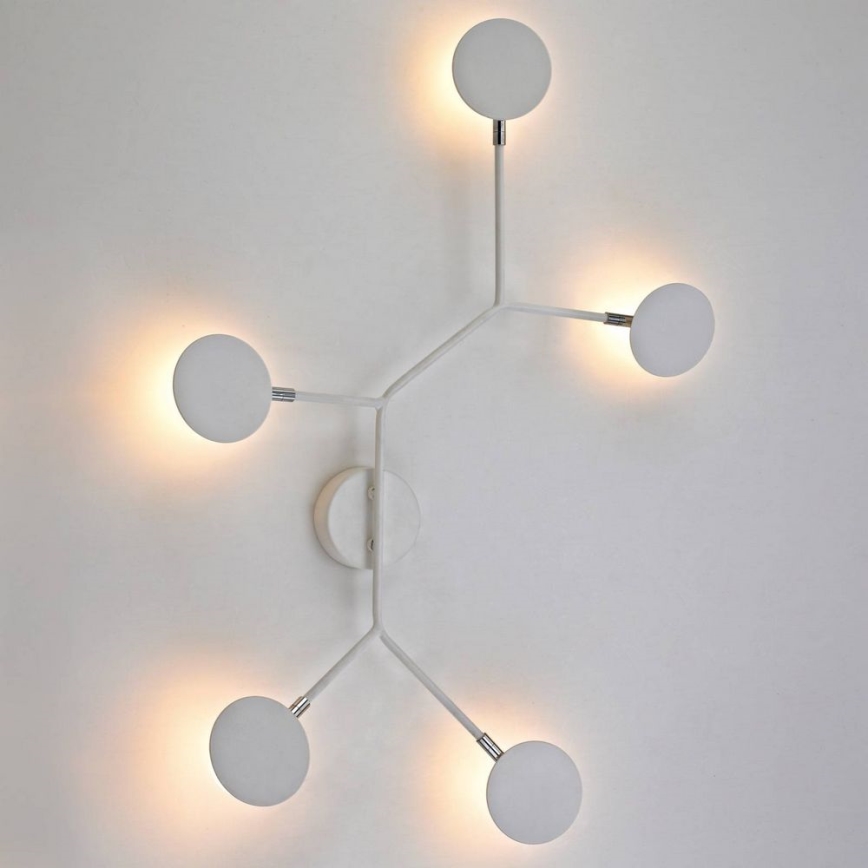 Wofi 446604109000 - LED Kinkiet Ścienny BELIZE 5xLED/5W/230V 3000K biały