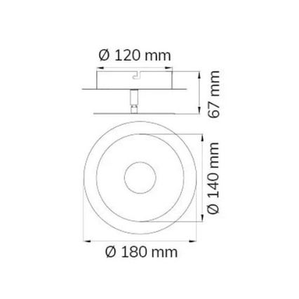 Wofi 451901709000 - LED Kinkiet AFIR LED/6W/230V matowy chrom