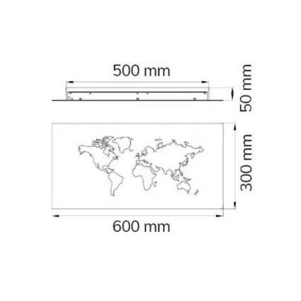Wofi 4556.01.50.9600 - LED Dekoracyjne oświetlenie ścienne LINDA LED/26W/230V 3000K