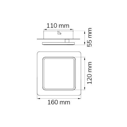 Wofi 4785.01.10.9000 - LED Kinkiet SUTTER LED/4,5W/230V 3000K czarny