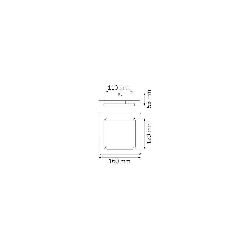 Wofi 4785.01.10.9000 - LED Kinkiet SUTTER LED/4,5W/230V 3000K czarny