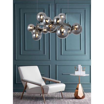 Wofi 5014-1505W - LED Żyrandol na lince VILLA 15xG9/3W/230V czarny
