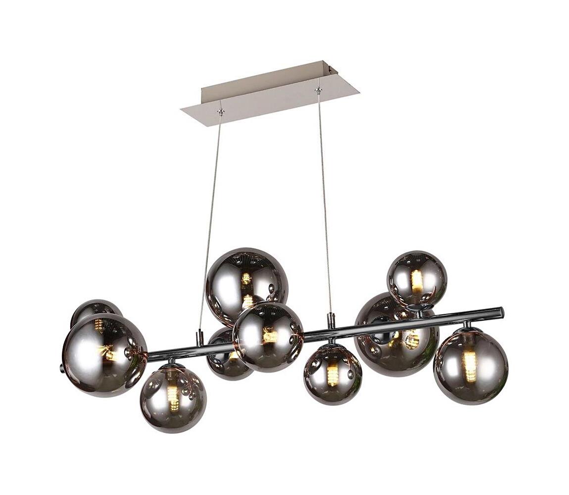 Wofi 6014.10.24.9000 - LED Żyrandol na lince VILLA 10xG9/3W/230V czarny/chrom
