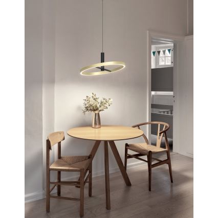 Wofi 6016-104L - LED Ściemnialny żyrandol na lince BREST LED/19W/230V czarny/złoty
