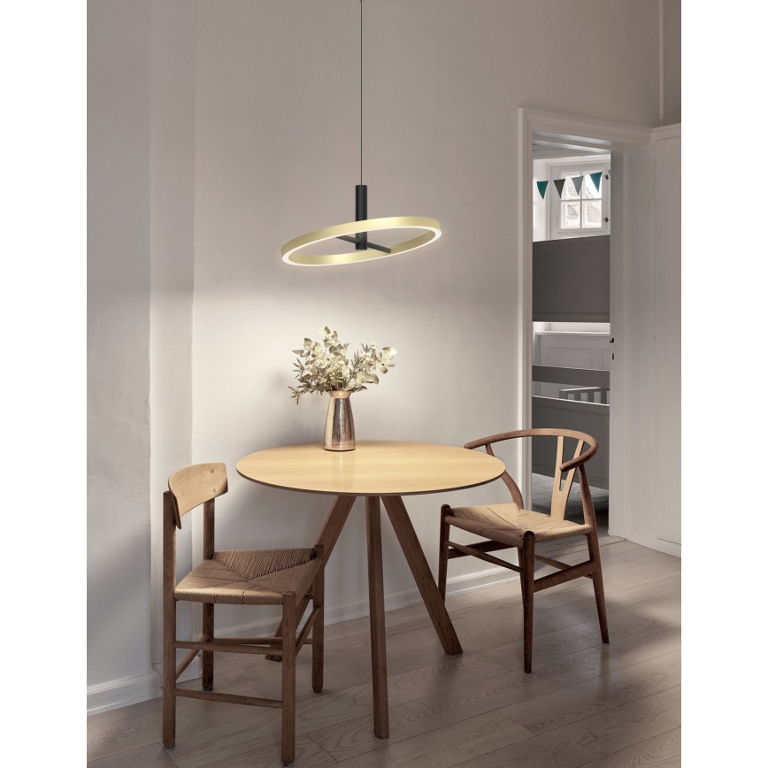 Wofi 6016-104L - LED Ściemnialny żyrandol na lince BREST LED/19W/230V czarny/złoty