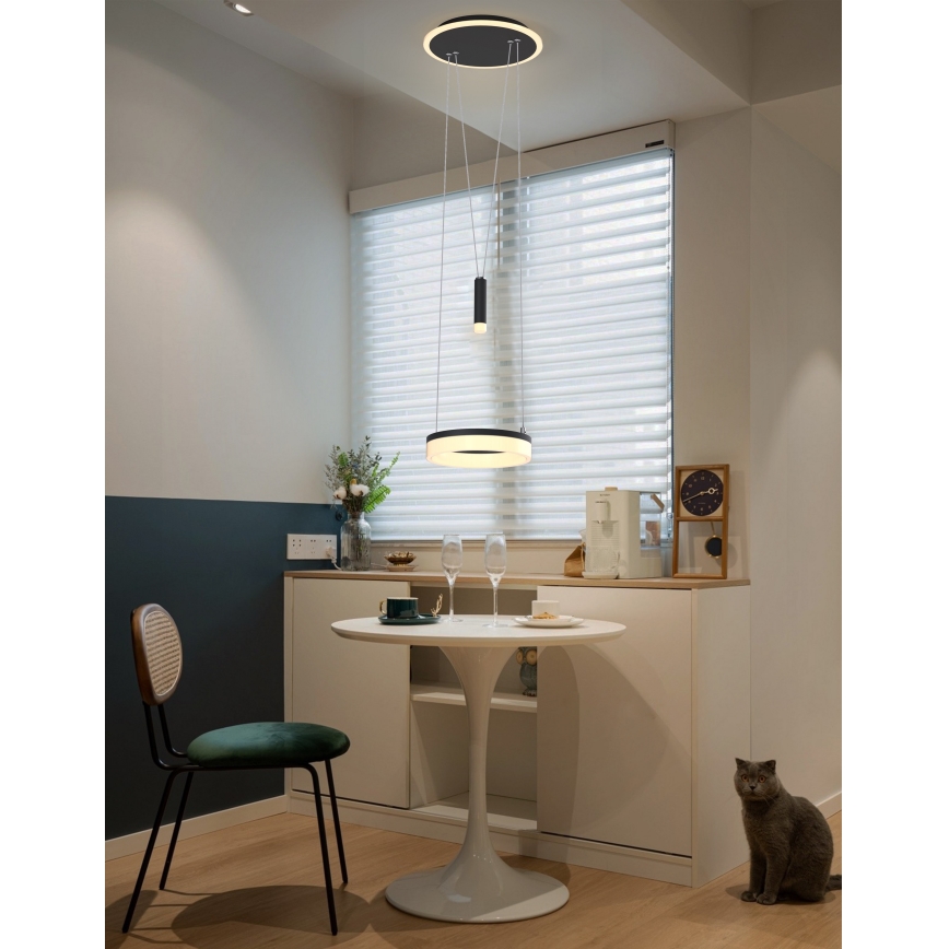 Wofi 6054-302 - LED Żyrandol ściemnialny na lince JESSE LED/15,5W/230V czarne