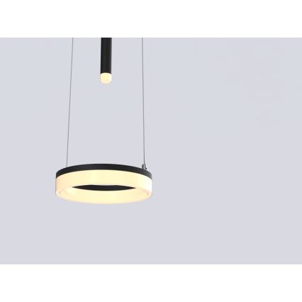 Wofi 6054-302 - LED Żyrandol ściemnialny na lince JESSE LED/15,5W/230V czarne