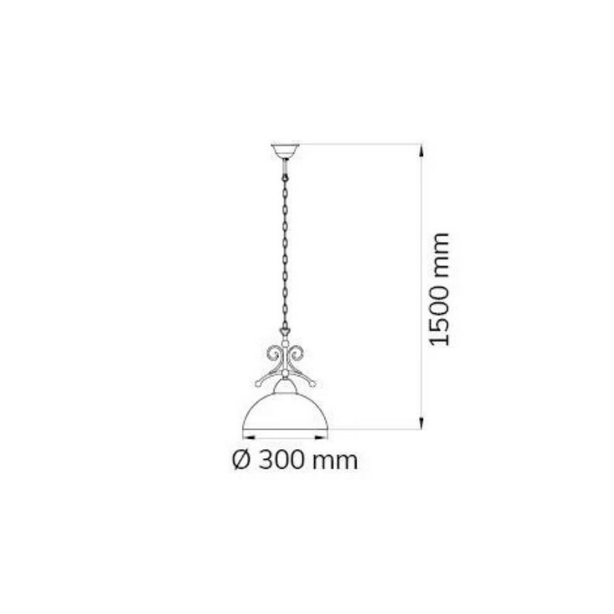 Wofi 6128.01.09.0000 - Żyrandol na łańcuchu LACCHINO 1xE27/60W/230V