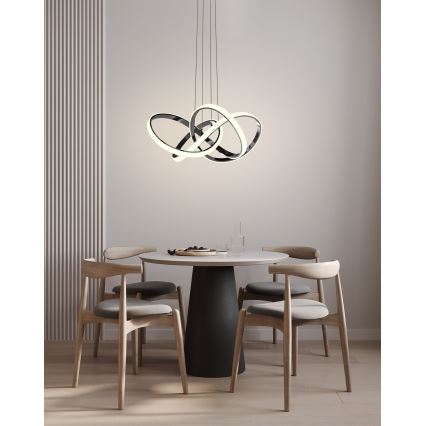 Wofi 6134-105L - LED Żyrandol ściemnialny na lince INDIGO LED/50W/230V czarny/chrom błyszczący