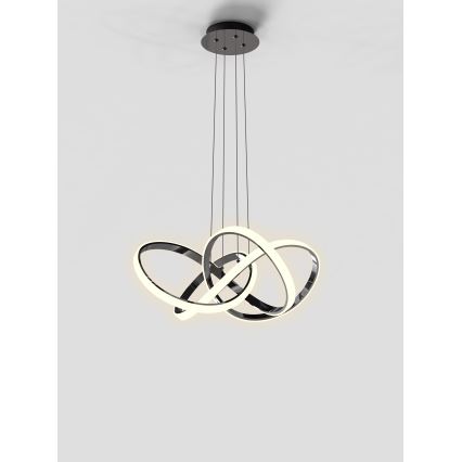 Wofi 6134-105L - LED Żyrandol ściemnialny na lince INDIGO LED/50W/230V czarny/chrom błyszczący