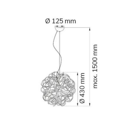 Wofi 6366.01.70.7000 - LED Żyrandol na lince APART LED/12W/230V