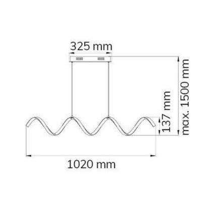 Wofi 6398.01.15.7000 - LED Żyrandol ściemnialny na lince RUSSELL LED/32W/230V