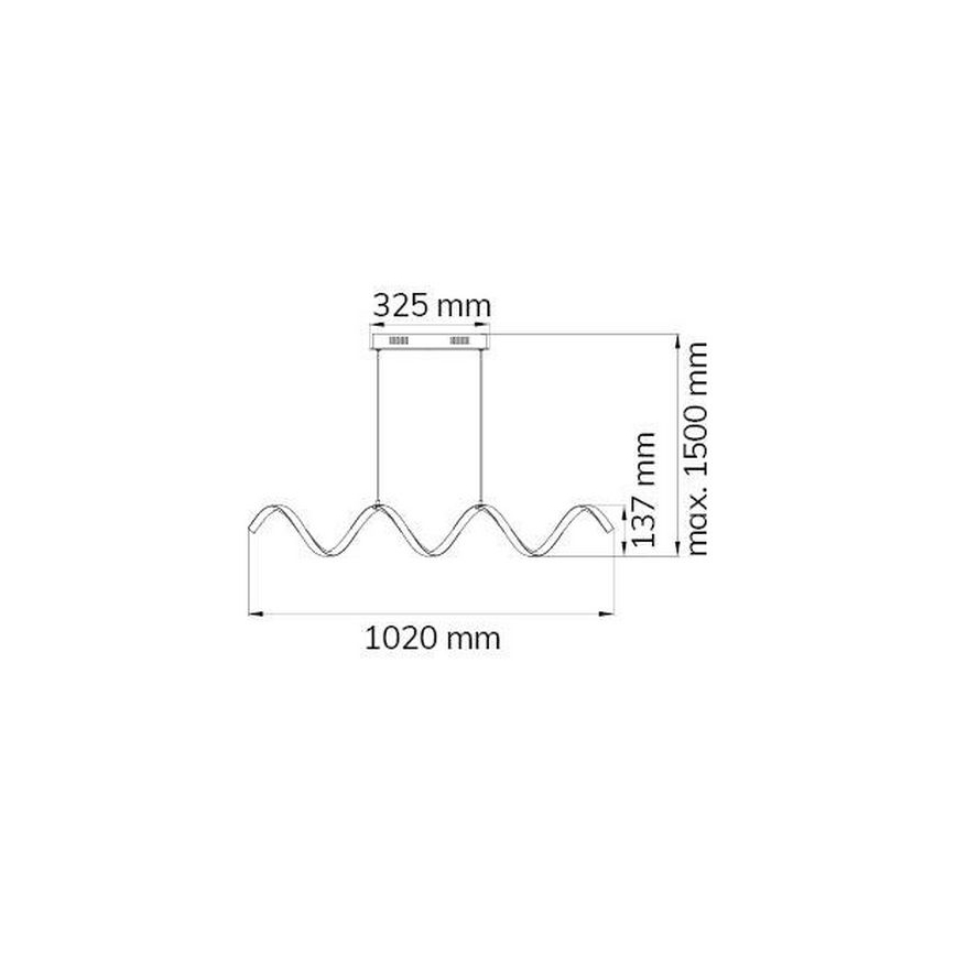 Wofi 6398.01.15.7000 - LED Żyrandol ściemnialny na lince RUSSELL LED/32W/230V