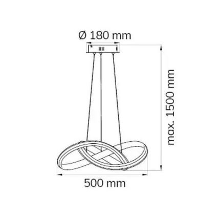 Wofi 6823.01.10.9500 - LED Żyrandol ściemnialny na lince SOLO LED/28W/230V