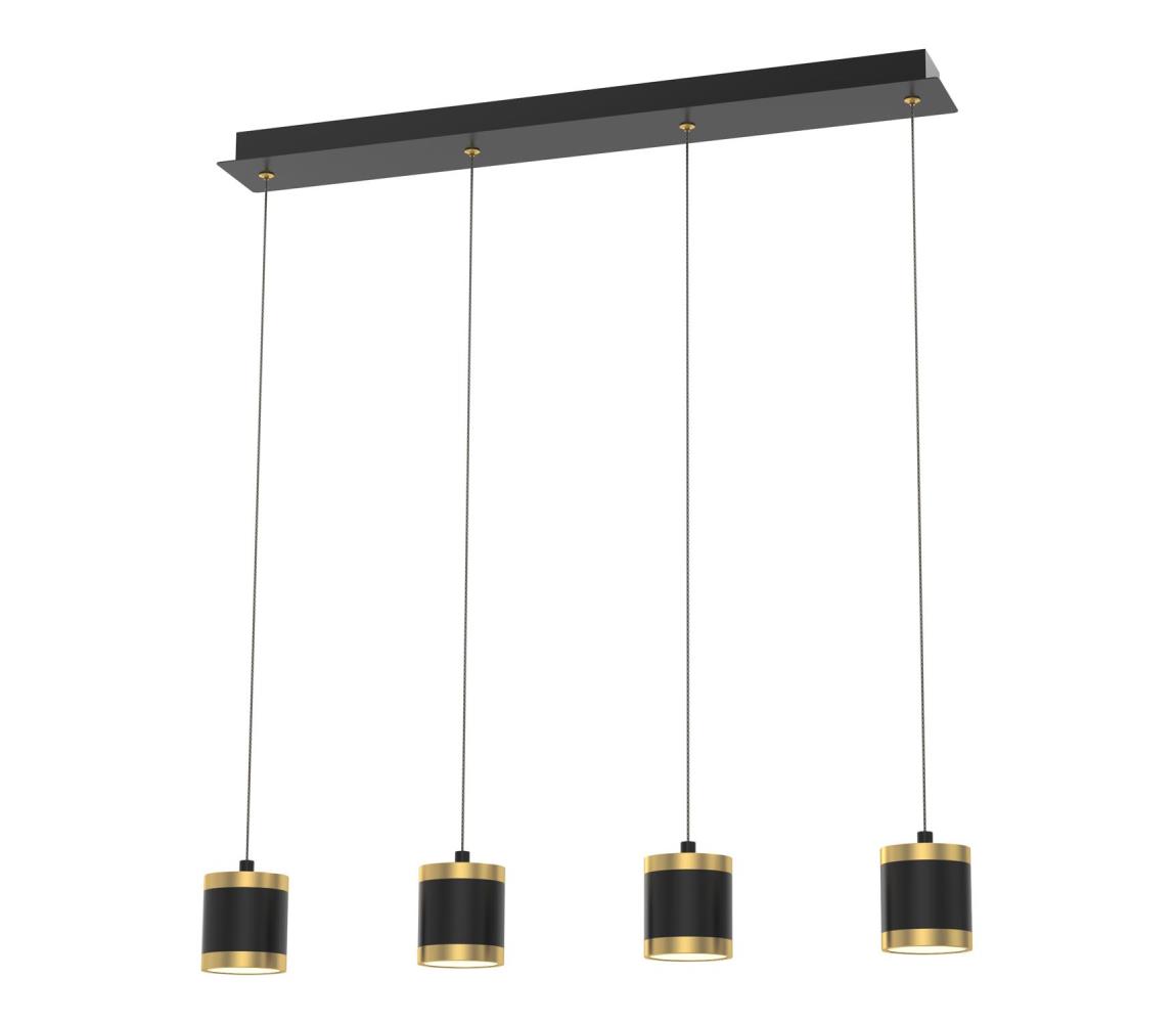 Wofi 7003-404-LED Żyrandol ściemnialny na lince TOULOUSE LED/34W/230V czarne/złoty