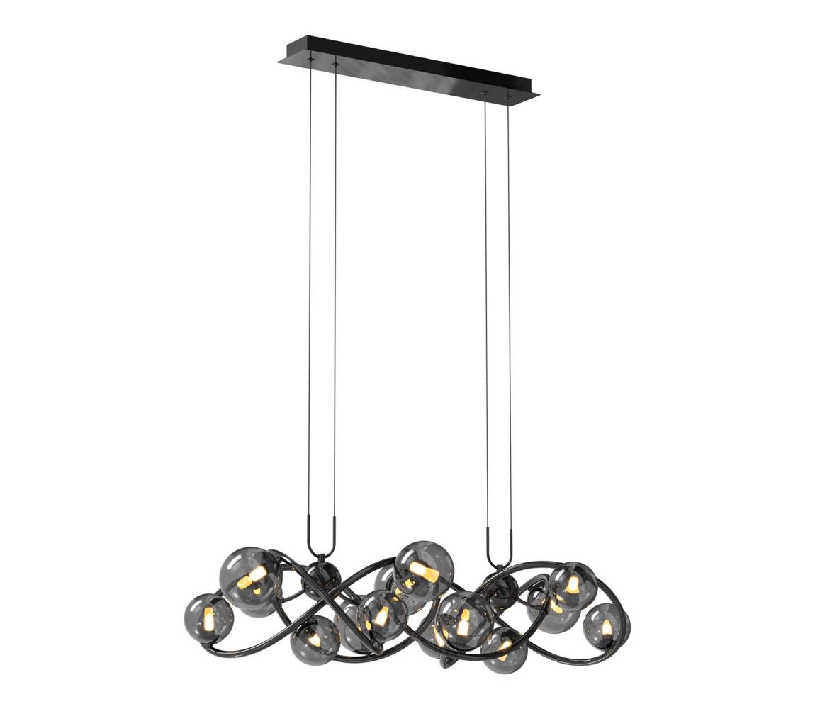 Wofi 7014-1405 - LED Żyrandol na lince NANCY 14xG9/3,5W/230V czarny/chrom