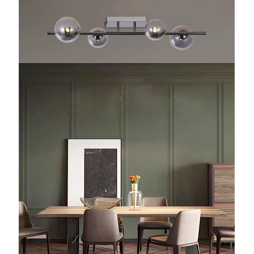 Wofi 7014-405W - LED Żyrandol natynkowy VILLA 4xG9/3W/230V czarny