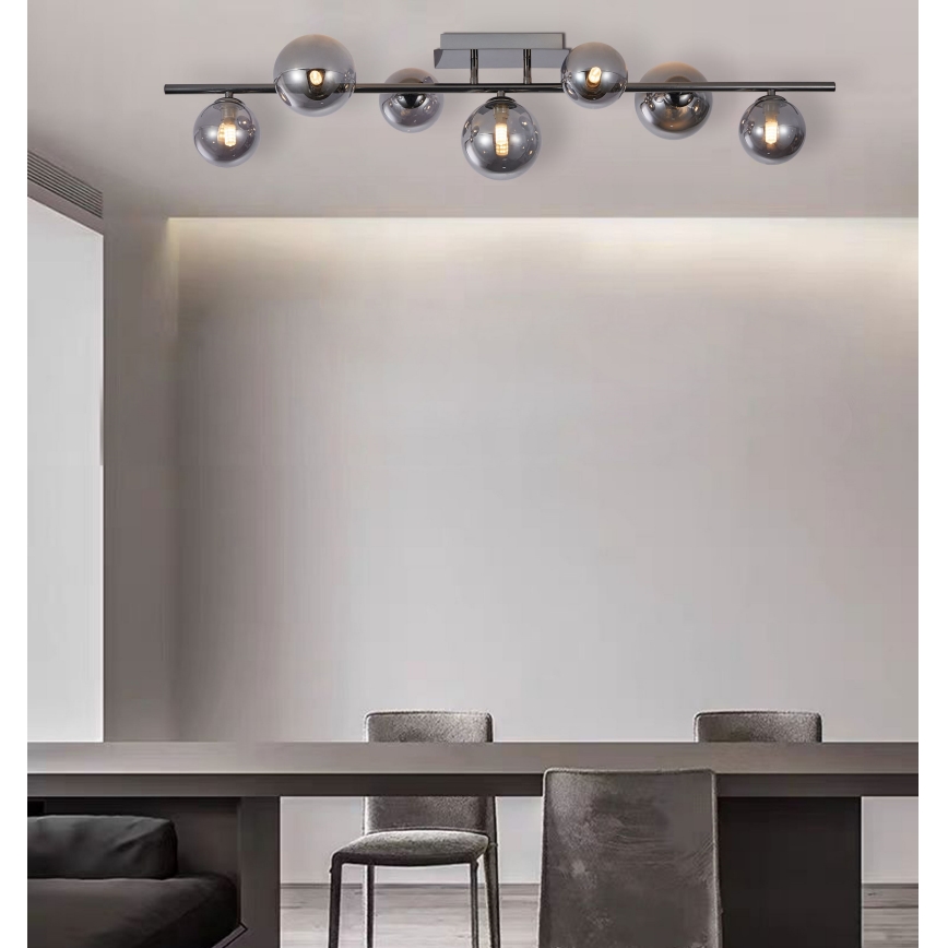 Wofi 7014-705W - LED Żyrandol natynkowy VILLA 7xG9/3W/230V czarny