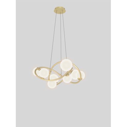 Wofi 7014-801 - LED Żyrandol na lince NANCY 8xG9/3,5W/230V złoty/biała +