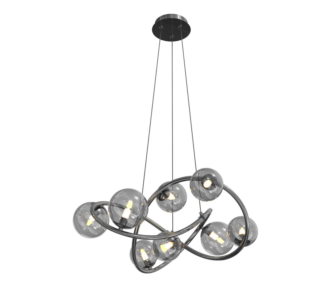 Wofi 7014-805 - LED Żyrandol na lince NANCY 8xG9/3,5W/230V czarny/chrom