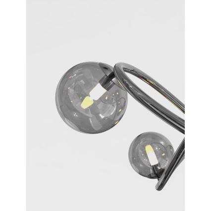 Wofi 7014-805 - LED Żyrandol na lince NANCY 8xG9/3,5W/230V czarny/chrom błyszczący