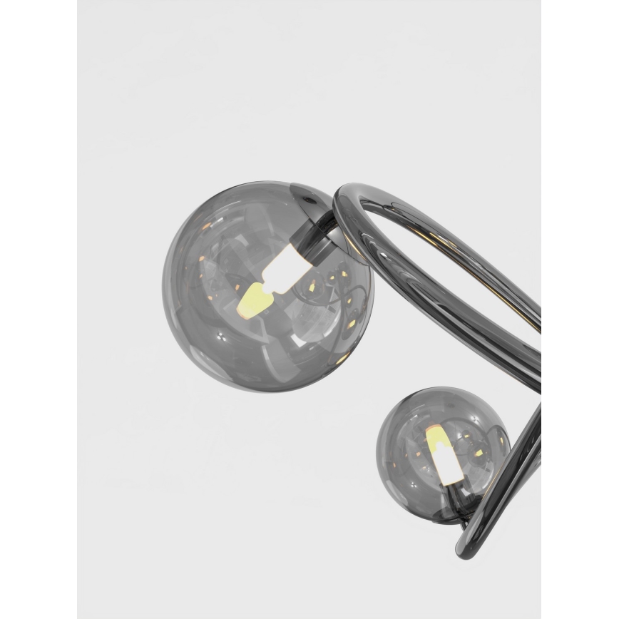 Wofi 7014-805 - LED Żyrandol na lince NANCY 8xG9/3,5W/230V czarny/chrom błyszczący