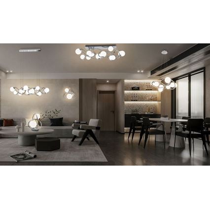 Wofi 7014-807 - LED Żyrandol na lince NANCY 8xG9/3,5W/230V chrom błyszczący
