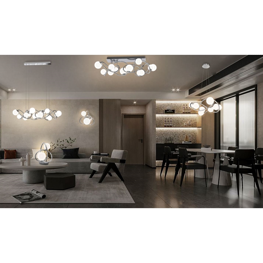 Wofi 7014-807 - LED Żyrandol na lince NANCY 8xG9/3,5W/230V chrom błyszczący