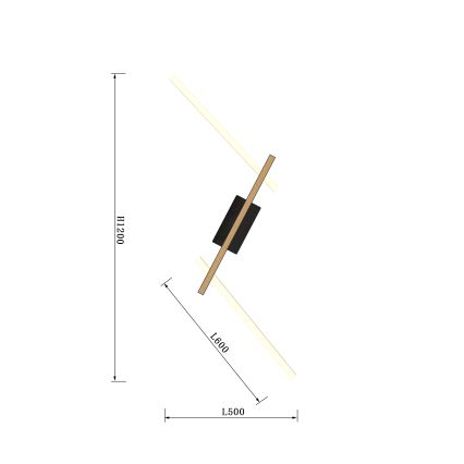 Wofi 7021-306 - LED Kinkiet ściemnialny RIMINI LED/40W/230V brązowe/czarne