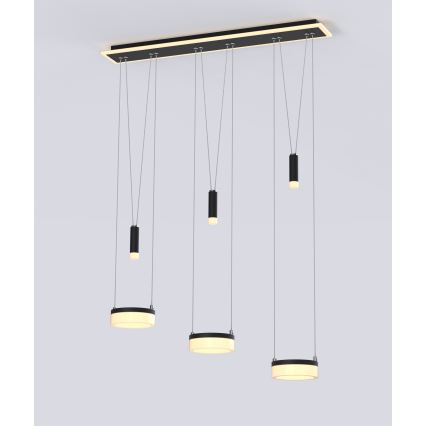Wofi 7054-702 - LED Żyrandol ściemnialny na lince JESSE LED/27,5W/230V czarne