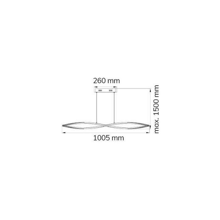 Wofi 7152.02.01.6000 - LED Żyrandol ściemnialny na lince IDANA 2xLED/13,5W/230V