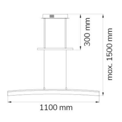 Wofi 7230.01.64.6000 - LED Żyrandol ściemnialny na lince FERROL LED/28W/230V