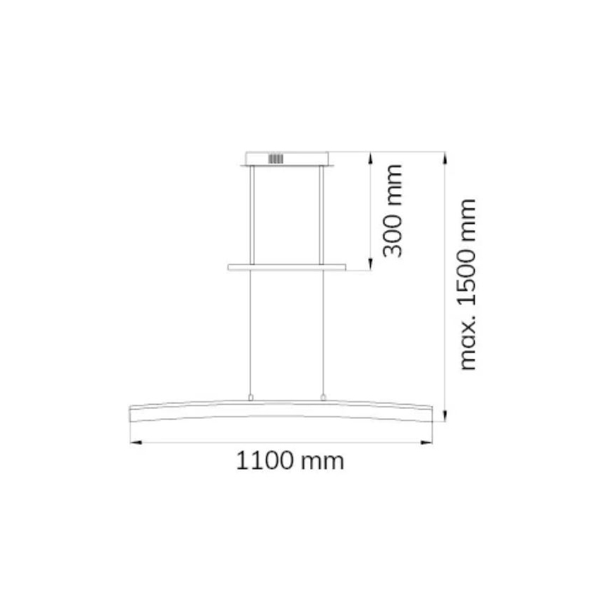 Wofi 7230.01.64.6000 - LED Żyrandol ściemnialny na lince FERROL LED/28W/230V