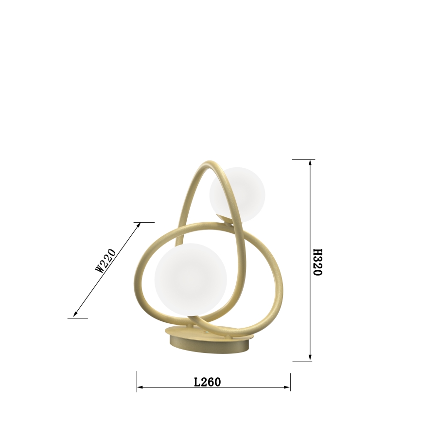 Wofi 8014-201 - LED Lampa stołowa NANCY 2xG9/3,5W/230V złoty/biała +