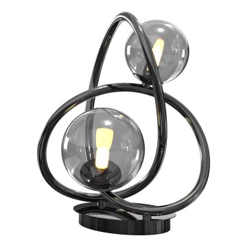 Wofi 8014-205 - LED Lampa stołowa NANCY 2xG9/3,5W/230V czarny/chrom błyszczący