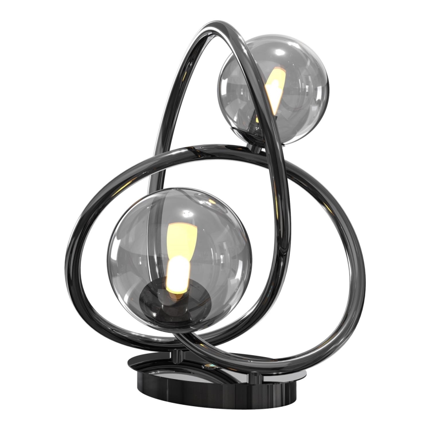 Wofi 8014-205 - LED Lampa stołowa NANCY 2xG9/3,5W/230V czarny/chrom błyszczący