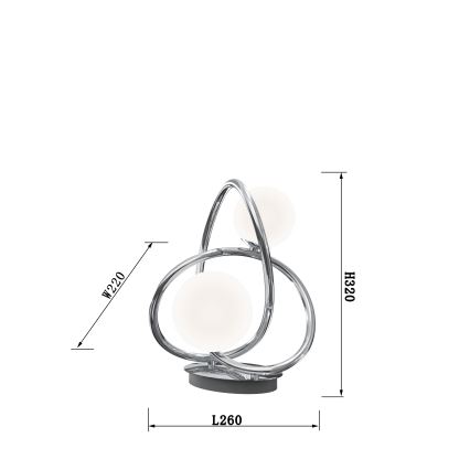 Wofi 8014-207 - LED Lampa stołowa NANCY 2xG9/3,5W/230V chrom błyszczący