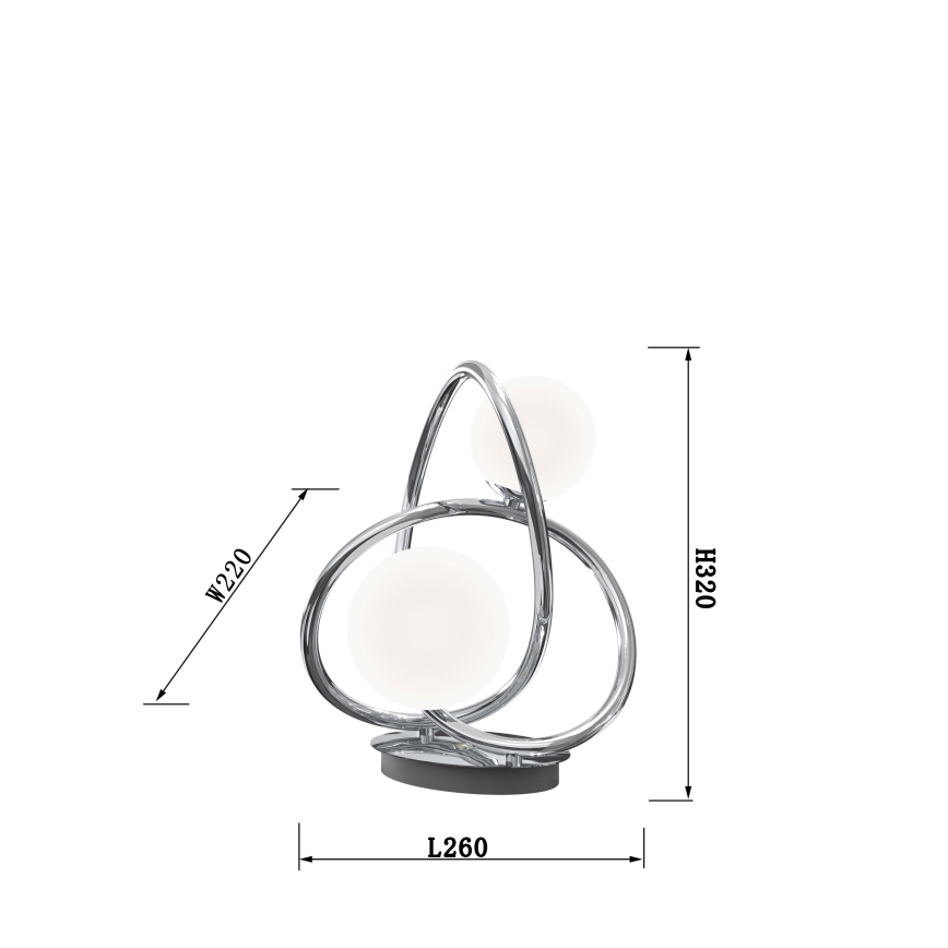 Wofi 8014-207 - LED Lampa stołowa NANCY 2xG9/3,5W/230V chrom błyszczący