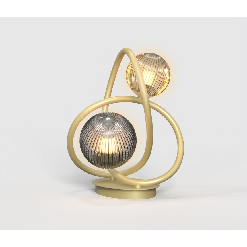 Wofi 8015-204 - LED Lampa stołowa METZ 2xG9/3,5W/230V złoty/szare